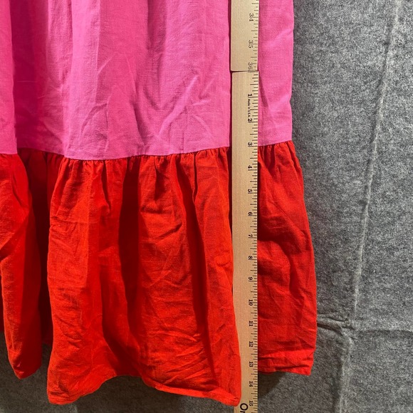 Tabitha Brown x Target Collab Midi Dress XS Pink Red Colorblock Tank A-Line - Picture 8 of 10